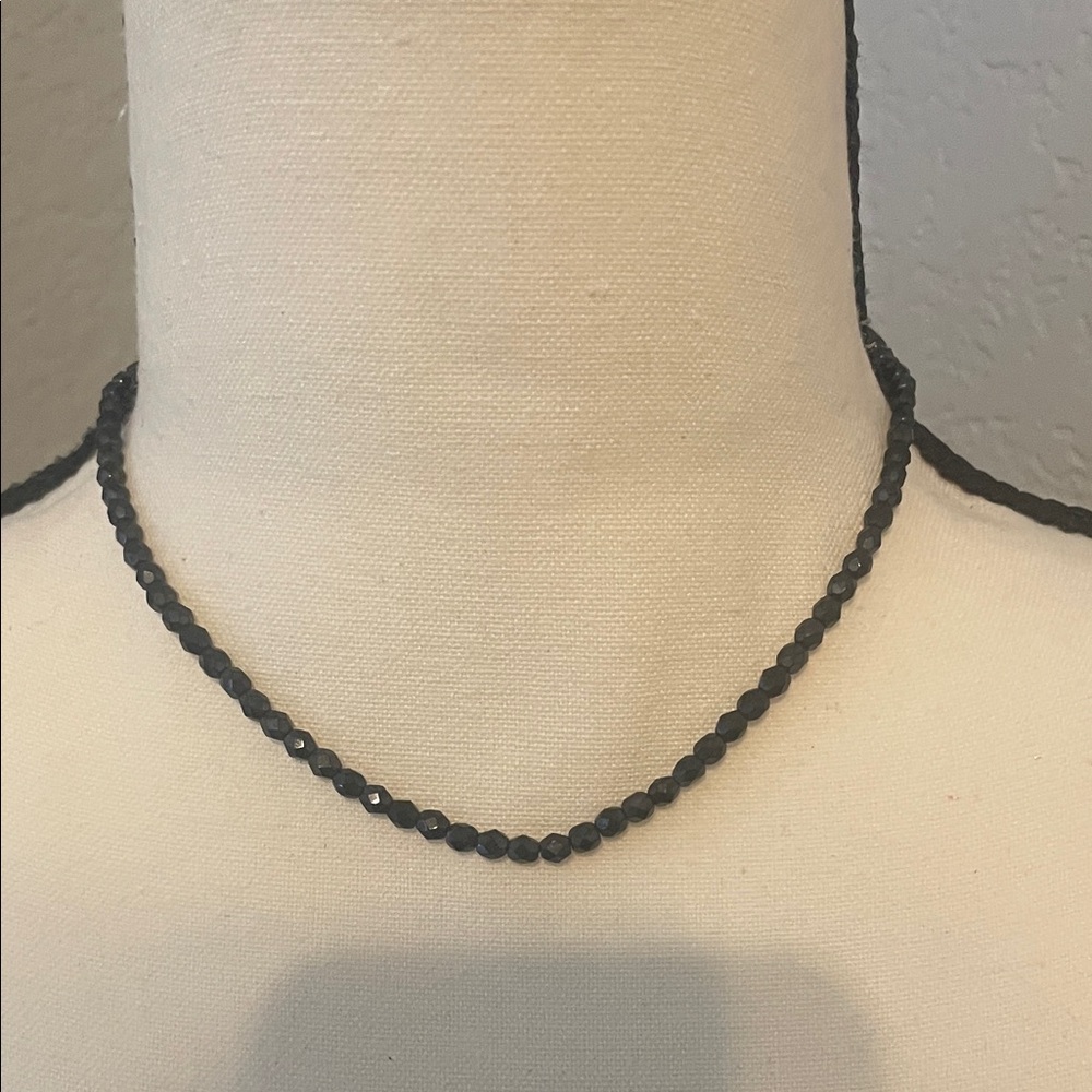 Elegant Black Beaded Necklace